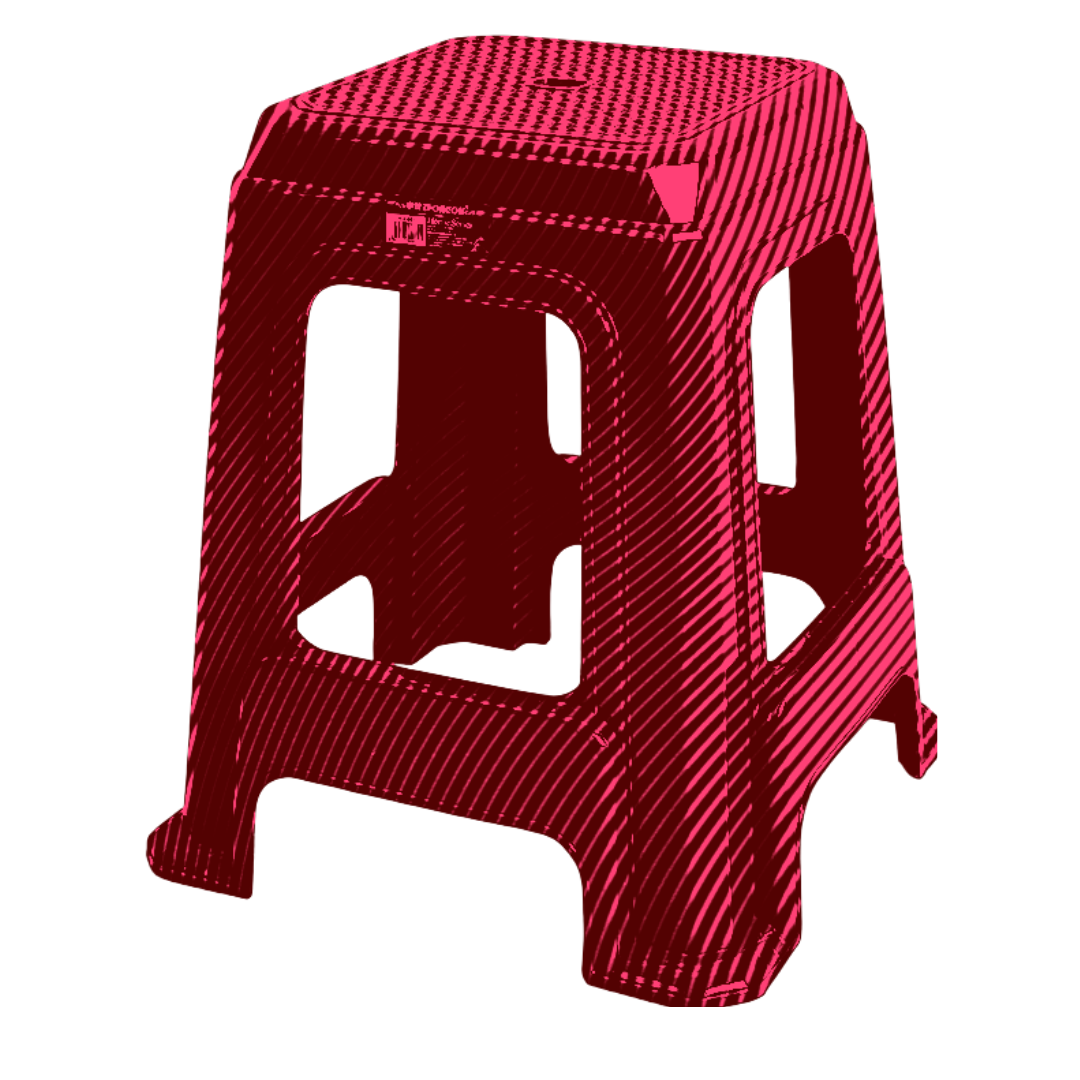 red plastic char